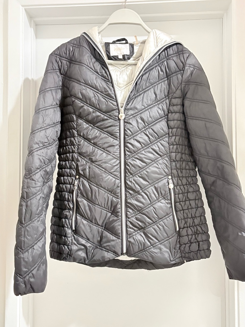 Laundry By Shelli Segal Quilted Hooded Puffer Jacket - Black